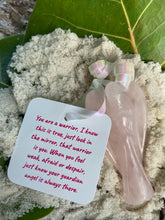 Load image into Gallery viewer, Rose quartz pocket angel