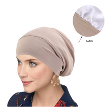 Load image into Gallery viewer, Lightweight Satin Lined Chemo Beanie Slouchy Hat | Warrior Sisters