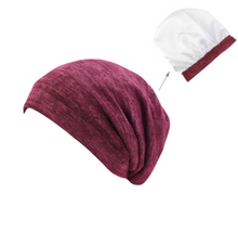 Load image into Gallery viewer, Silky Satin Lined Ultra Soft Chemo Beanie Slouchy Beanie Hat | Warrior Sisters