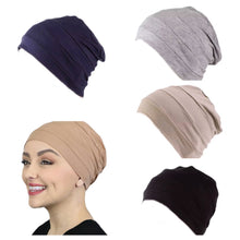 Load image into Gallery viewer, Simple Lightweight Chemo Beanie 100% Bamboo Cotton Sleep Beanie | Warrior Sisters