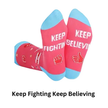 Load image into Gallery viewer, Inspirational Socks for Cancer Warriors