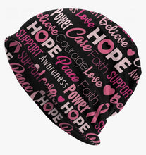 Load image into Gallery viewer, Breast Cancer Slouchy Beanie Breast Cancer Awareness Beanie Hat Chemo Beanie