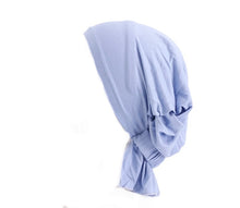Load image into Gallery viewer, light blue bamboo chemo beanie