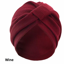 Load image into Gallery viewer, Breathable Waffle Knit Summer Chemo Turban Chemotherapy Hat | Warrior Sisters
