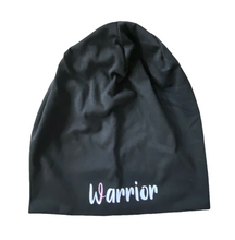 Load image into Gallery viewer, Black Breast Cancer Warrior Beanie