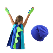 Load image into Gallery viewer, Children Cancer Dinosaur Cape and Beanie Hat Set Cancer Gift