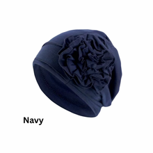 Load image into Gallery viewer, Single Flower Adorned Chemo Turban Chemotherapy Hat | Warrior Sisters