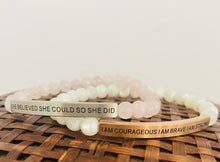 Load image into Gallery viewer, Inspirational Engraved Breast Cancer Bracelet | Warrior Sisters