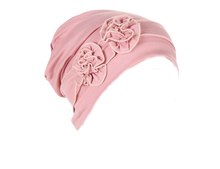 Load image into Gallery viewer, pink Floral adorned Chemo Hat