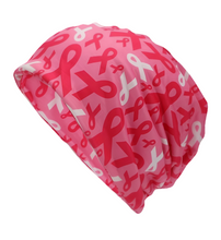 Load image into Gallery viewer, Breast Cancer Slouchy Beanie Breast Cancer Awareness Beanie Hat Chemo Beanie