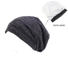 Load image into Gallery viewer, slate satin lined chemo beanie