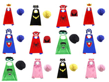 Load image into Gallery viewer, kids cancer super hero cape beanie set