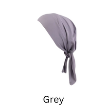 Load image into Gallery viewer, grey Tie back Chemo Beanie
