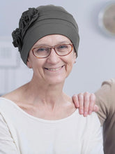 Load image into Gallery viewer, Floral adorned Chemo Hat