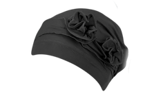 Load image into Gallery viewer, Flower Adorned Chemo Turban Chemotherapy Hat | Warrior Sisters