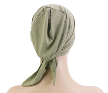 Load image into Gallery viewer, Back Tie back Chemo Beanie