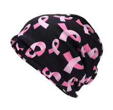 Load image into Gallery viewer, Breast Cancer Slouchy Beanie Breast Cancer Awareness Beanie Hat Chemo Beanie