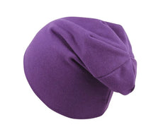 Load image into Gallery viewer, purple children chemo beanie