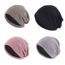 Load image into Gallery viewer, knit satin lined chemo beanies