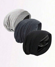 Load image into Gallery viewer, Simple Lightweight Satin Lined Chemo Beanie Sleep Set | Warrior Sisters