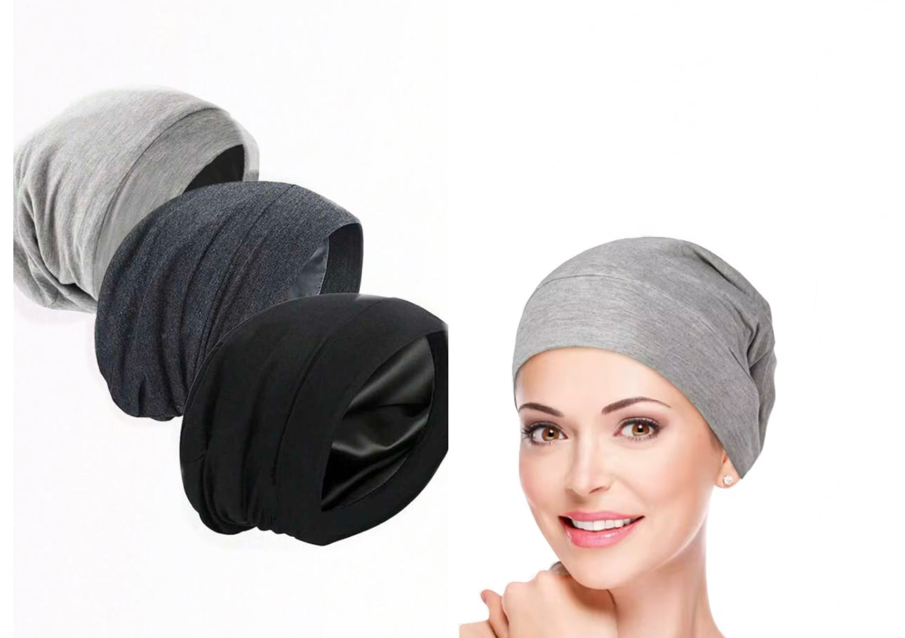 Satin Lined Beanie Chemo Headwear Sleeping Cap Turban for Women Women Soft Satin Lining Muslim Turban Hat Sleep Cap Cancer  main image 2