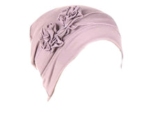 Load image into Gallery viewer, Flower Adorned Chemo Turban Chemotherapy Hat | Warrior Sisters