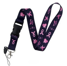 Load image into Gallery viewer, breast cancer lanyard