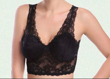 Load image into Gallery viewer, black sexy mastectomy bralette