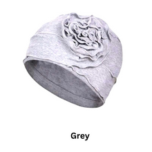 Load image into Gallery viewer, Single Flower Adorned Chemo Turban Chemotherapy Hat | Warrior Sisters