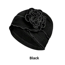 Load image into Gallery viewer, Single Flower Adorned Chemo Turban Chemotherapy Hat | Warrior Sisters