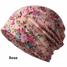 Load image into Gallery viewer, Ultra Soft Slouchy Floral Beanie Hat Chemotherapy Hat | Warrior Sisters