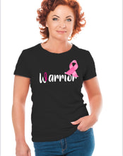 Load image into Gallery viewer, Black Breast Cancer Warrior Shirt