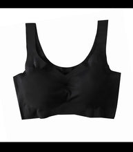 Load image into Gallery viewer, black mastectomy sleep bralette