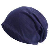 Load image into Gallery viewer, navy chemo beanie