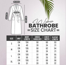Load image into Gallery viewer, robe size chart
