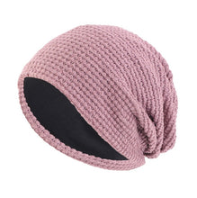 Load image into Gallery viewer, mauve knit chemo beanie
