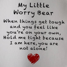 Load image into Gallery viewer, Worry Bear Give Hugs to Anyone Near or Far | Warrior Sisters
