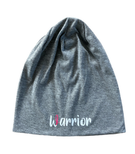 Load image into Gallery viewer, grey Breast Cancer Warrior Beanie
