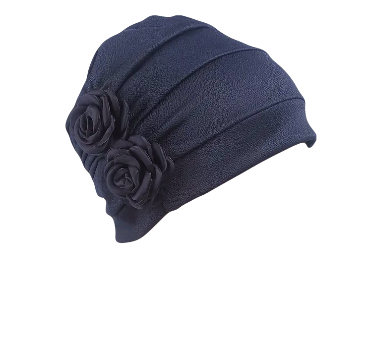 Flower Adorned Chemo Turban Chemotherapy Hat  | Warrior Sisters