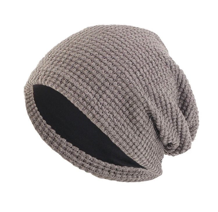 taupe knit chemo beanie