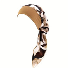 Load image into Gallery viewer, Brown Floral Chemo Scarf
