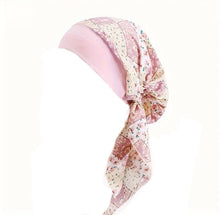 Load image into Gallery viewer, Pink Floral Chemo Scarf
