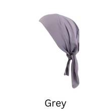 Load image into Gallery viewer, grey Tie back Chemo Beanie
