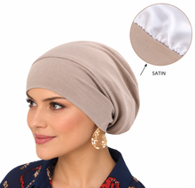 Load image into Gallery viewer, Lightweight Satin Lined Chemo Beanie Slouchy Hat | Warrior Sisters
