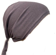 Load image into Gallery viewer, Taupe Tie Back Beanie
