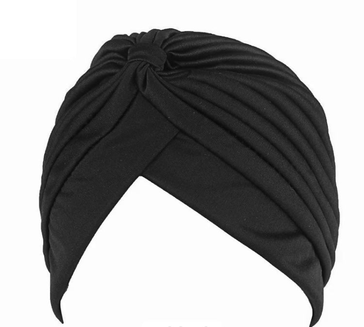 Black breathable turban