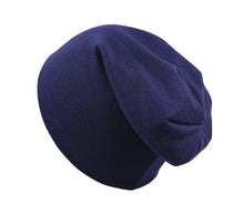 Load image into Gallery viewer, navy children chemo beanie
