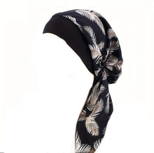 Load image into Gallery viewer, Black Feather Chemo Scarf
