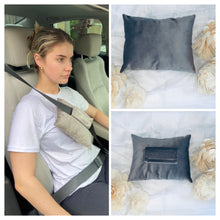 Load image into Gallery viewer, seat belt pillow use 

