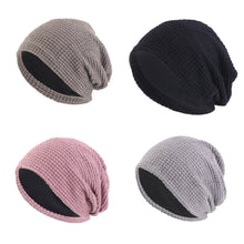 Load image into Gallery viewer, knit satin lined chemo beanies
